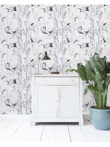 Creative Lab Amsterdam Crane White Wallpaper