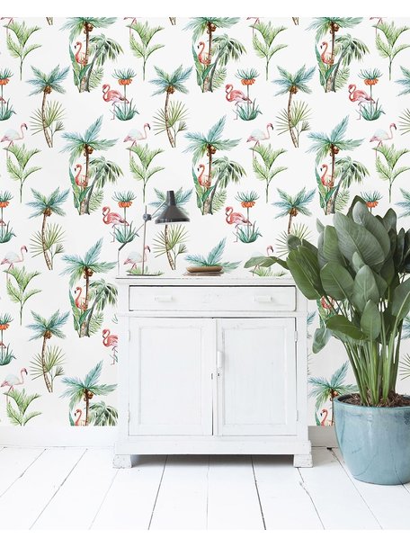 Creative Lab Amsterdam Flamingo Palm Wallpaper