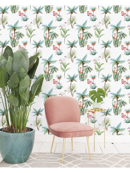 Creative Lab Amsterdam Flamingo Palm Wallpaper