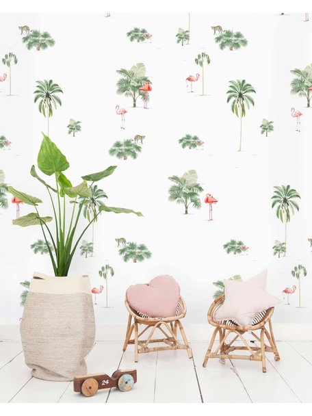 Creative Lab Amsterdam Flamingo & Tiger Wallpaper