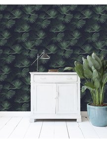 Creative Lab Amsterdam Palm Leaves Dark Green Wallpaper