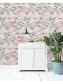 Creative Lab Amsterdam Fishes Wallpaper Pink