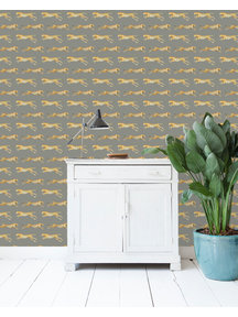 Creative Lab Amsterdam Leopard Wallpaper Grey