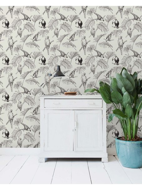 Creative Lab Amsterdam Tropic Tucan Wallpaper Cream