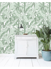 Creative Lab Amsterdam Banana Leaves Watercolour Wallpaper Green