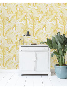 Creative Lab Amsterdam Banana Leaves Watercolour Wallpaper Yellow