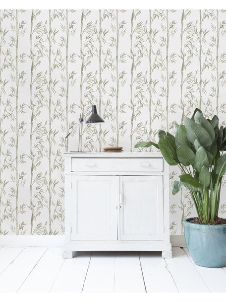 Creative Lab Amsterdam Bamboo Wallpaper Grey