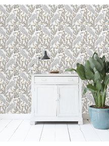 Creative Lab Amsterdam White Heron Wallpaper Light