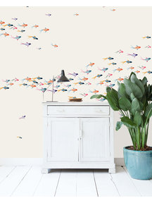 Creative Lab Amsterdam School Fish Wallpaper