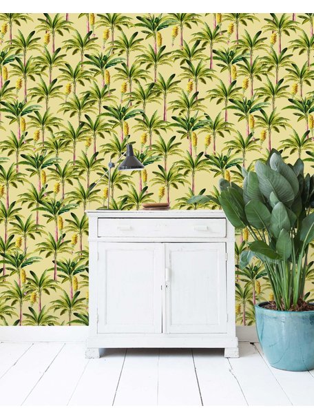 Golden Bananas Yellow Wallpaper