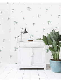 Palms & Dots Wallpaper