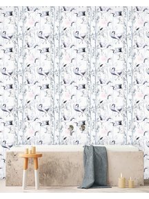 Creative Lab Amsterdam Crane White Bathroom Wallpaper