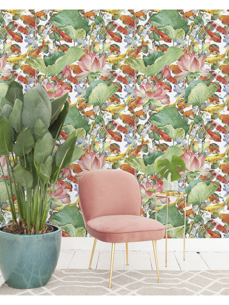 Creative Lab Amsterdam Lily Fishes Wallpaper