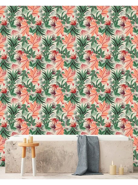 Creative Lab Amsterdam Pink Jungle Bathroom Wallpaper