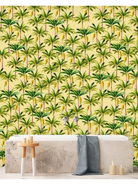 Creative Lab Amsterdam Golden Banana Bathroom Wallpaper Yellow