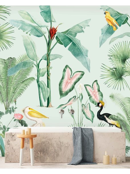 Creative Lab Amsterdam Pelican bathroom Wallpaper