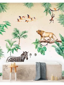 Creative Lab Amsterdam King of the Jungle Bathroom Wallpaper setting