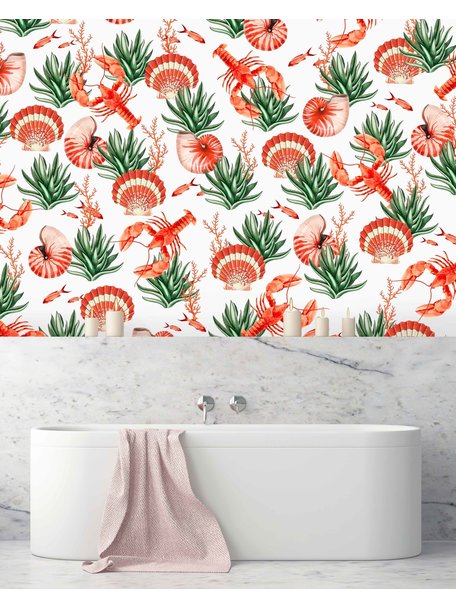 Creative Lab Amsterdam Fruits de Mer Bathroom Wallpaper