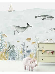 Creative Lab Amsterdam Sealife Blue Wallpaper