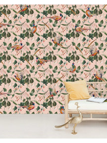 Creative Lab Amsterdam Floral Pheasant Wallpaper Mural