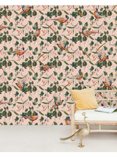 Floral Pheasant Wallpaper