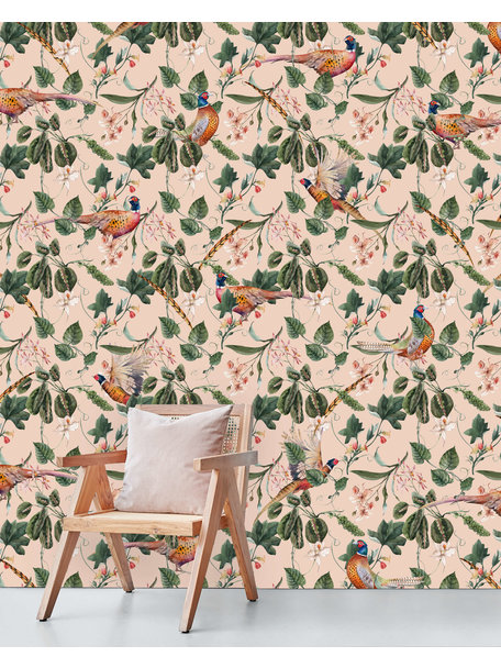 Creative Lab Amsterdam Floral Pheasant Wallpaper Mural