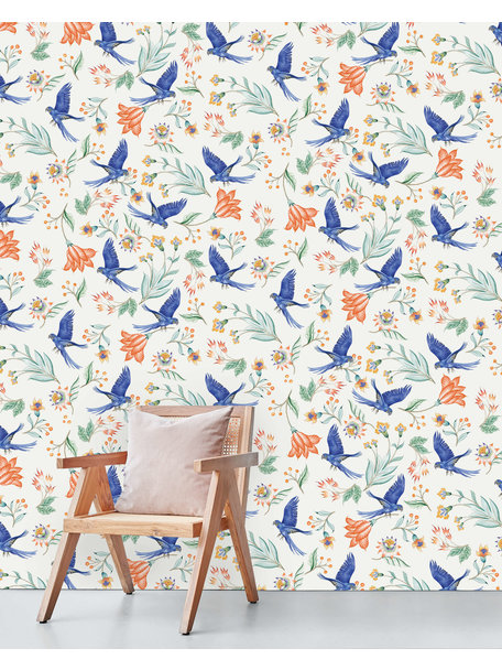 Creative Lab Amsterdam Paisley Parrot Wallpaper Mural