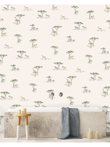 Creative Lab Amsterdam Savanna Bathroom Wallpaper