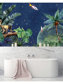 Creative Lab Amsterdam From Jungle to Space Bathroom Wallpaper