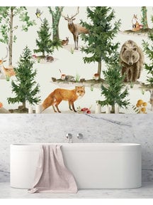 Creative Lab Amsterdam Forest Life Bathroom Wallpaper