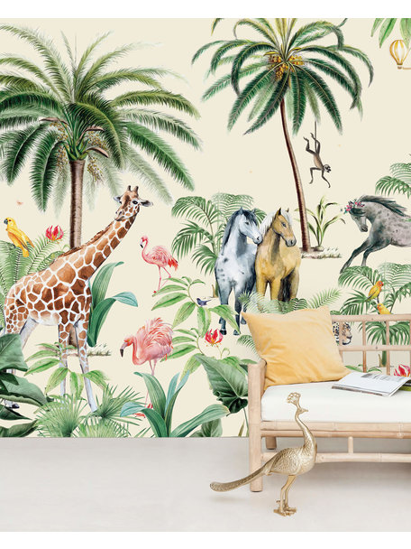 Creative Lab Amsterdam Jungle Horse Wallpaper