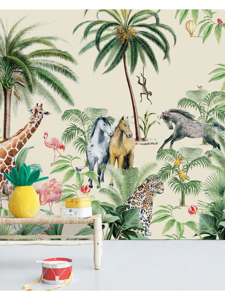 Creative Lab Amsterdam Jungle Horse Wallpaper