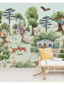 Creative Lab Amsterdam Treehouse in the Forest Wallpaper Mural