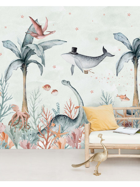 Creative Lab Amsterdam Flying Whale Wallpaper Mural