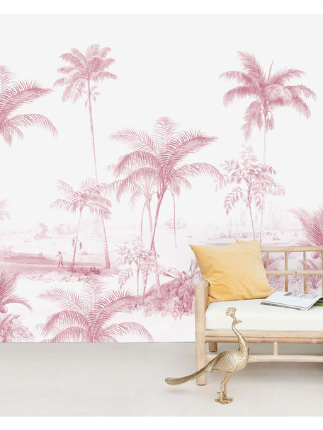 Creative Lab Amsterdam Exotic palms Pink Wallpaper Mural
