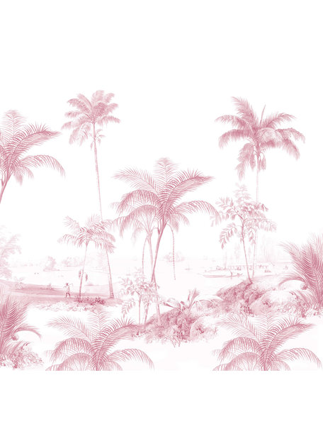 Creative Lab Amsterdam Exotic palms Pink Wallpaper Mural