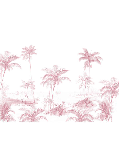 Creative Lab Amsterdam Exotic palms Pink Wallpaper Mural