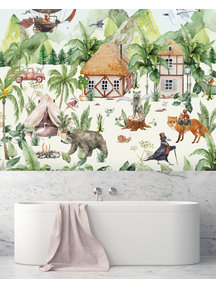 Creative Lab Amsterdam Magical village Bathroom Wallpaper