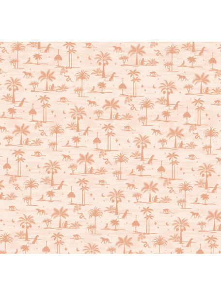 Creative Lab Amsterdam Jungle Silhouette Pink Wallpaper Mural