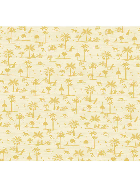 Creative Lab Amsterdam Jungle Silhouette Yellow Wallpaper Mural