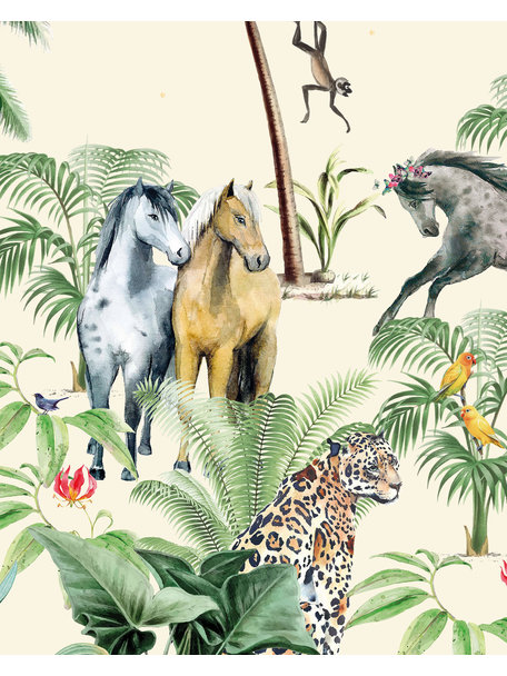 Creative Lab Amsterdam Jungle Horse Wallpaper