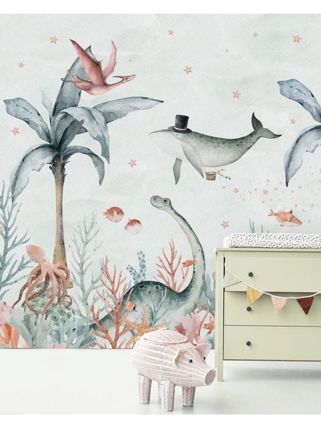 Creative Lab Amsterdam Flying Whale Wallpaper