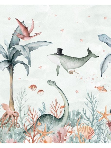 Creative Lab Amsterdam Flying Whale Wallpaper