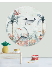 Creative Lab Amsterdam Flying Whale Wallpaper Circle