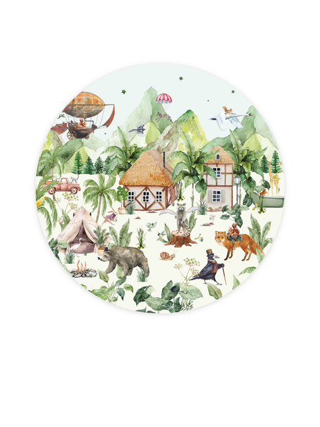 Creative Lab Amsterdam Magical village Wallpaper Circle