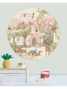 Creative Lab Amsterdam Pink Oasis Wallpaper Circle