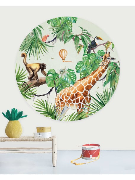 Creative Lab Amsterdam Monkey Jungle Wallpaper Circle