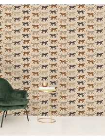 Creative Lab Amsterdam Funky Leopards Dark Wallpaper