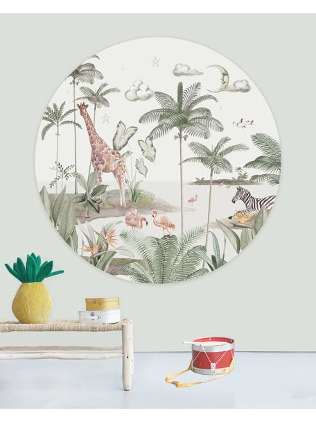 Creative Lab Amsterdam Smiling Jungle Moon Wallpaper Circle