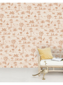 Creative Lab Amsterdam Jungle Silouette Pink Wallpaper